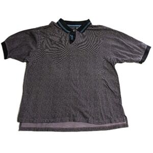 Vintage Planet Golf Polo Shirt Mens XL Textured Cotton Short Sleeve Made Macau